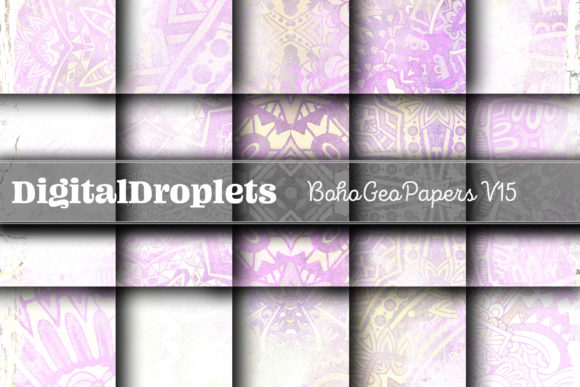 Boho Geo Papers Vol. 15: A Designer's Guide to Textured Elegance