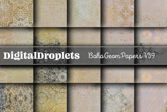Boho Geom Papers Vol. 59: Elevate Your Creative Projects