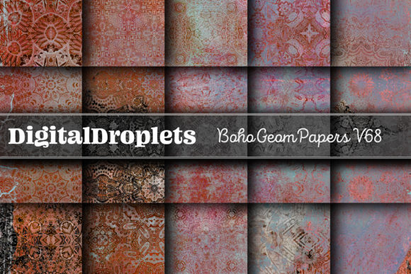Boho Geom Papers Vol. 68 | Collection: Elevate Your Designs