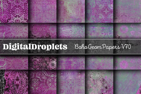 Boho Geom Papers Vol. 70: A Designer's Textured Collection