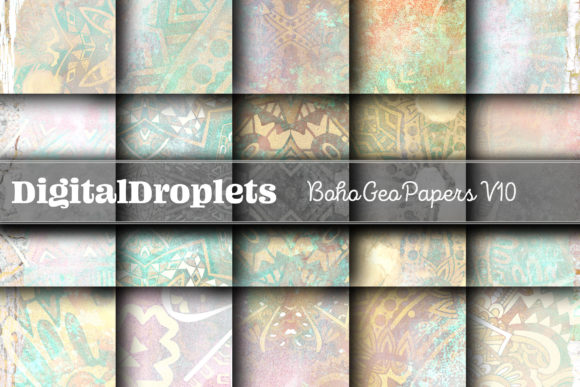 Elevate Your Projects with Boho Geo Papers Vol. 10