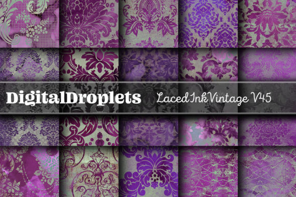 Laced Ink Vintage Vol. 45: A Designer's Guide to Textured Elegance